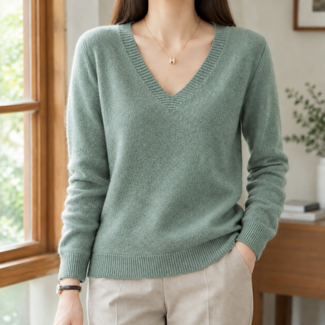 Women's Evadne V Neck Sweater | Invictora.com