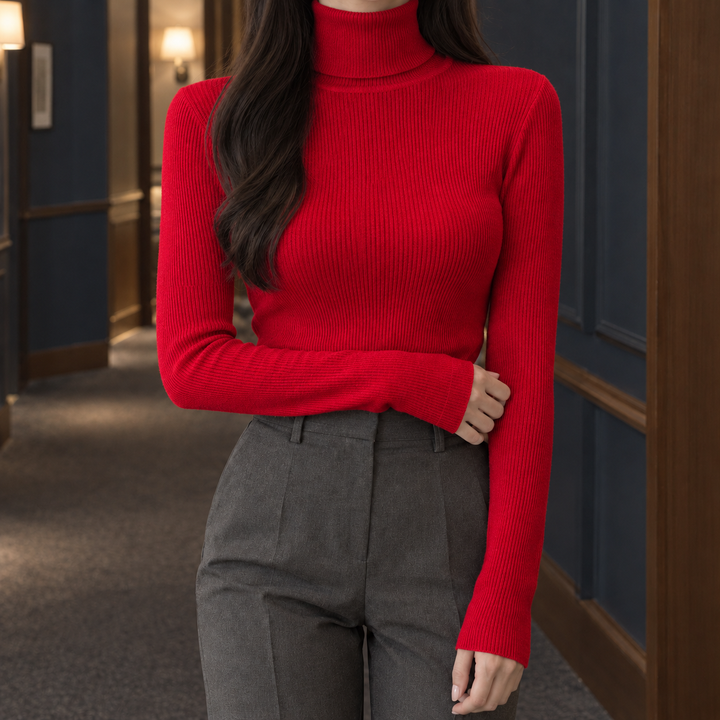 Women's Perpetua-Pearl Ribbed Sweater | Invictora.com