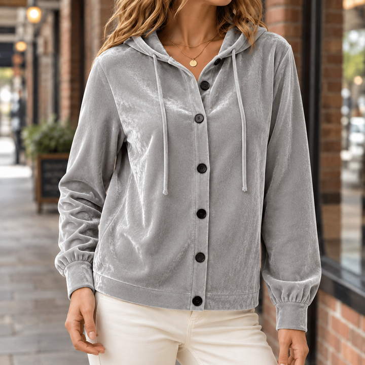 Women's Ottilia Velvet Overshirt | Invictora.com