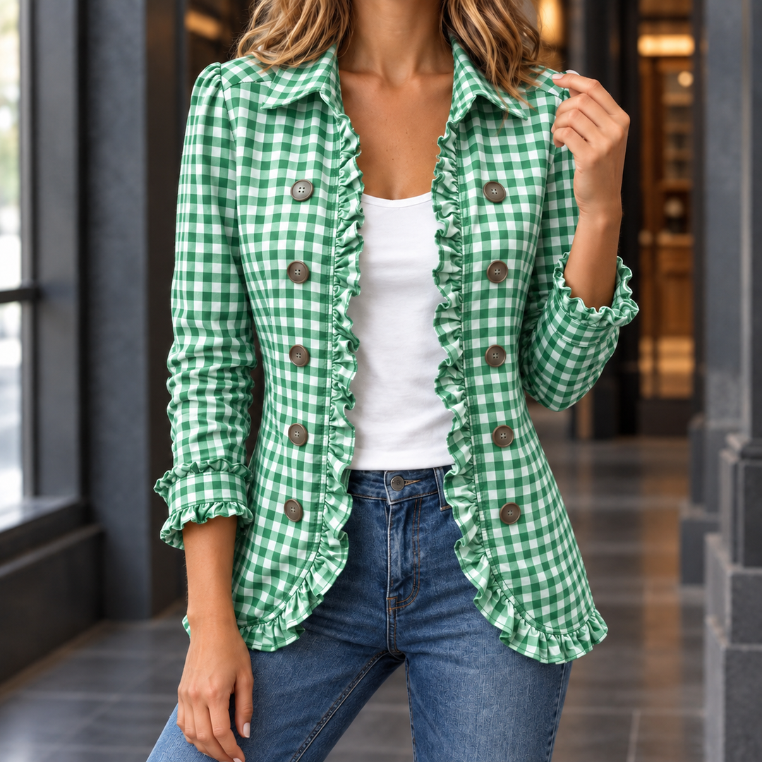Women's Marina-Louise Gingham Jacket | Invictora.com