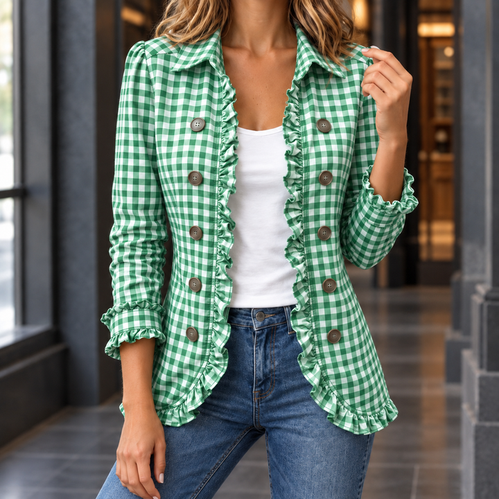 Women's Marina-Louise Gingham Jacket | Invictora.com