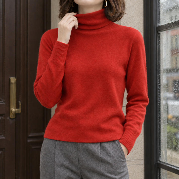 Women's Arwen-Claire Wool Turtleneck Sweater | Invictora.com