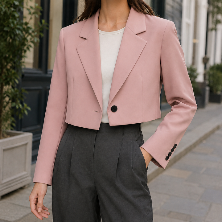 Women's Christabel Cropped Blazer | Invictora.com