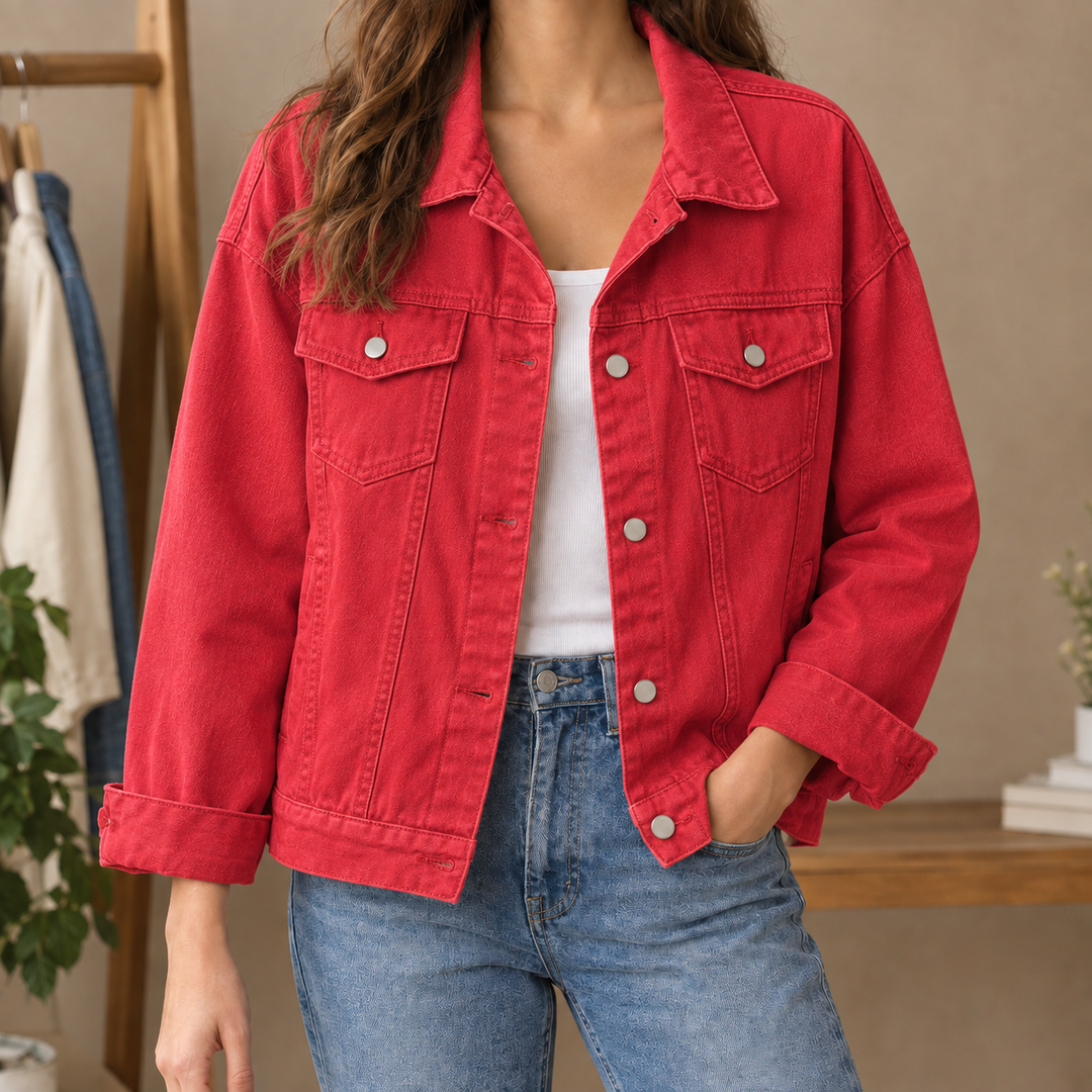 Women's Caitlin-Grace Denim Jacket | Invictora.com