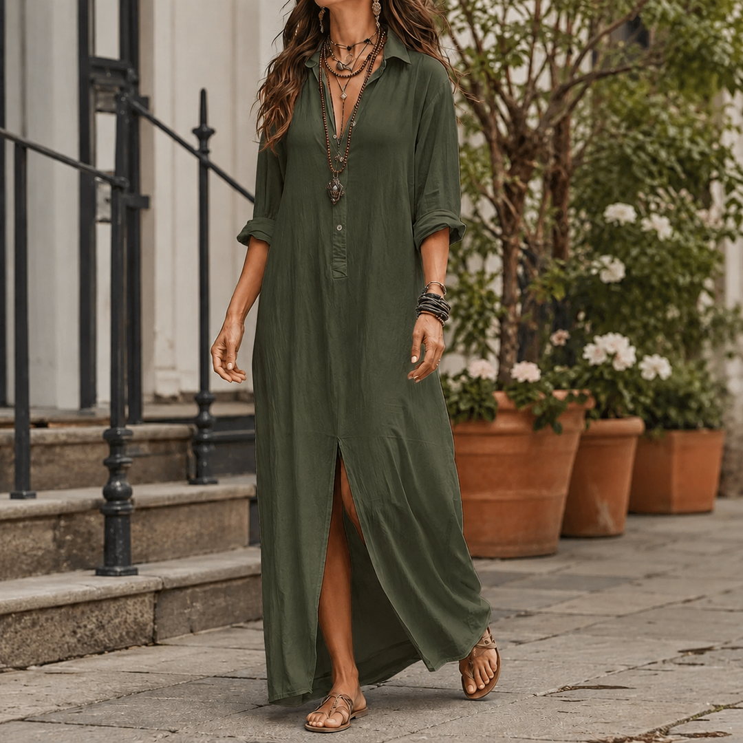 Women's Marcella Maxi Shirt Dress product image | Invictora.com