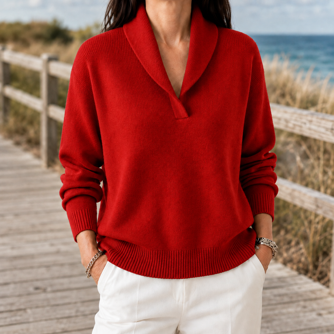 Women's Marlene-Hope Shawl Collar Sweater | Invictora.com
