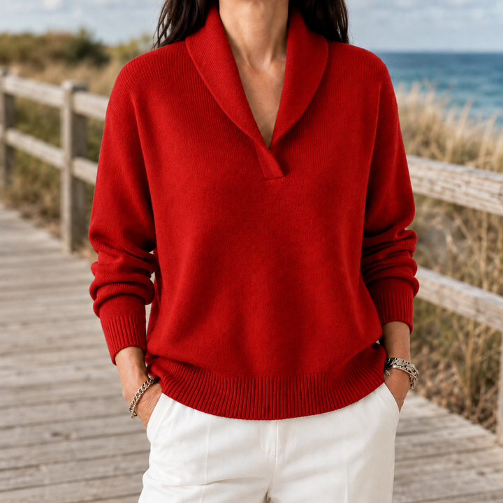 Women's Marlene-Hope Shawl Collar Sweater | Invictora.com
