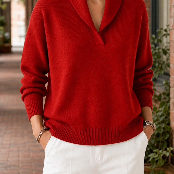 Women's Freya-Belle Shawl Collar Sweater | Invictora.com