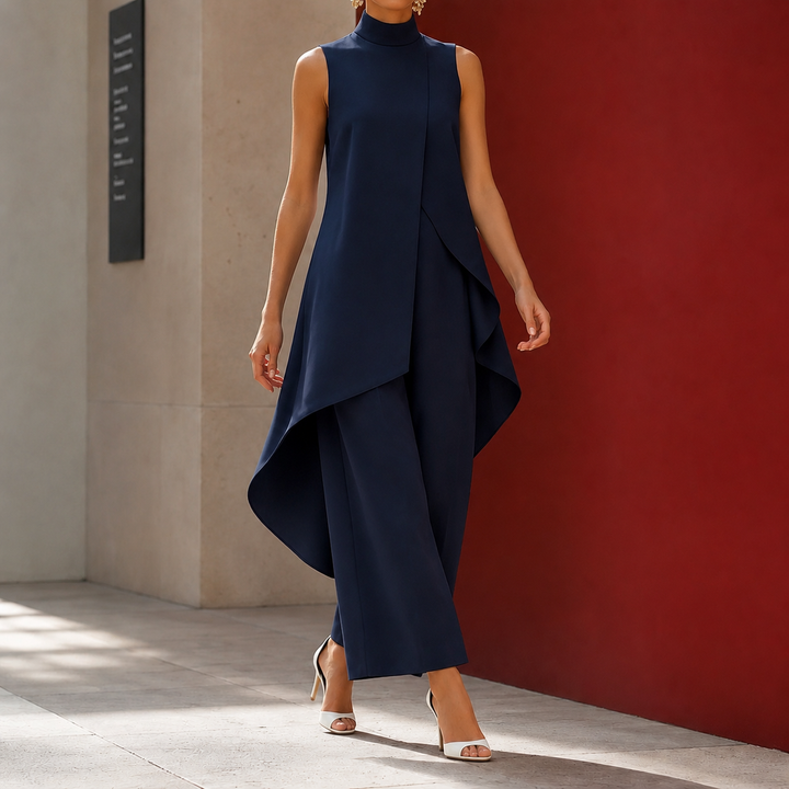 Women's Sonia-Pearl Asymmetric Pants Set | Invictora.com