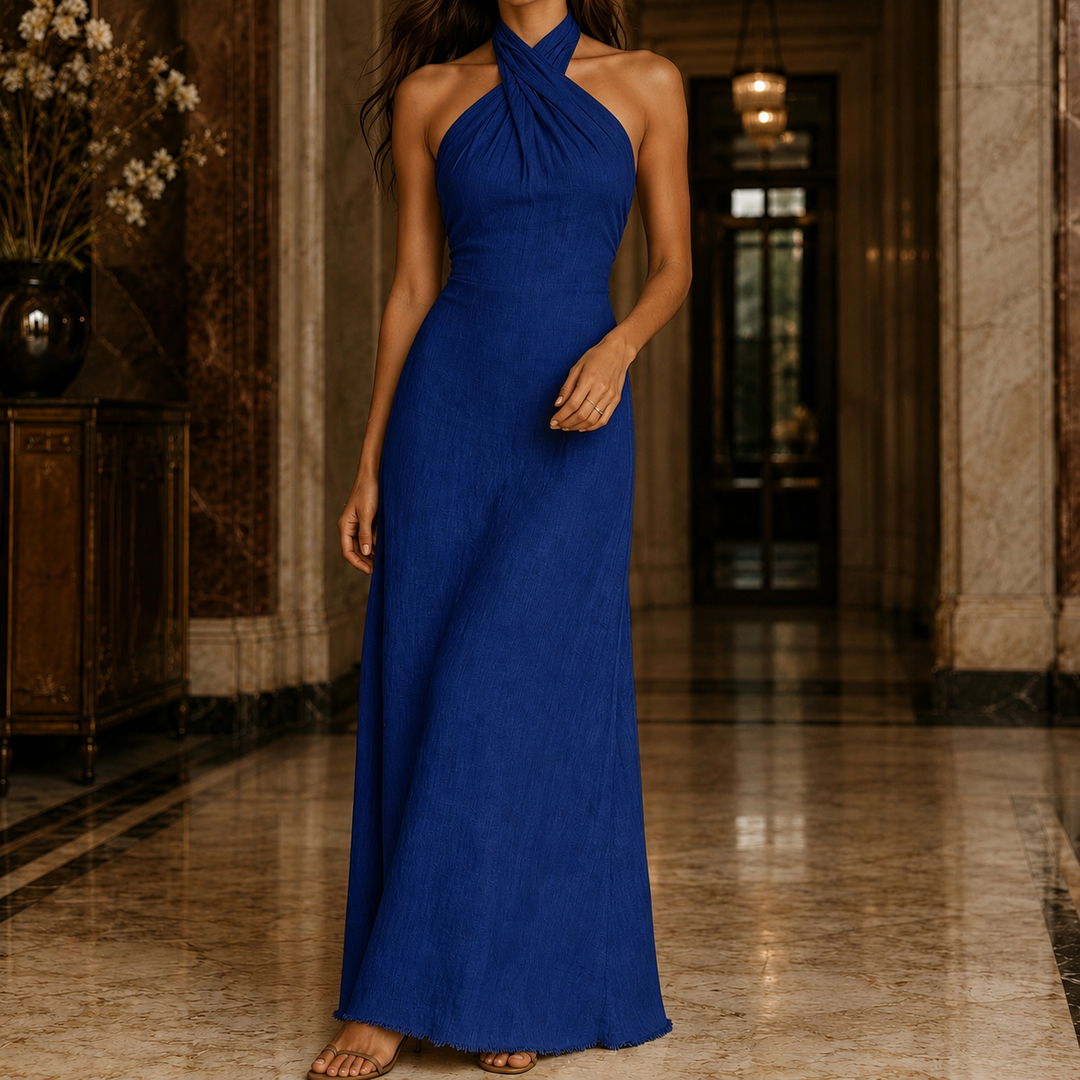 Women's Apolline Halter Maxi Dress | Invictora.com