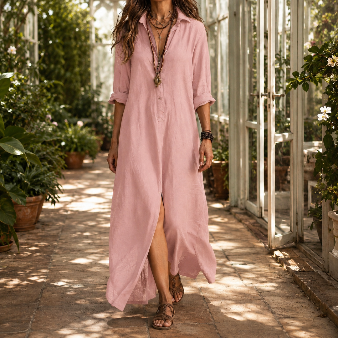 Women's Estella-Mae Maxi Shirt Dress | Invictora.com