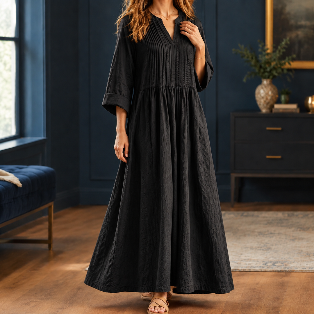 Women's Violetta-Jade Pintuck Maxi Dress product image | Invictora.com
