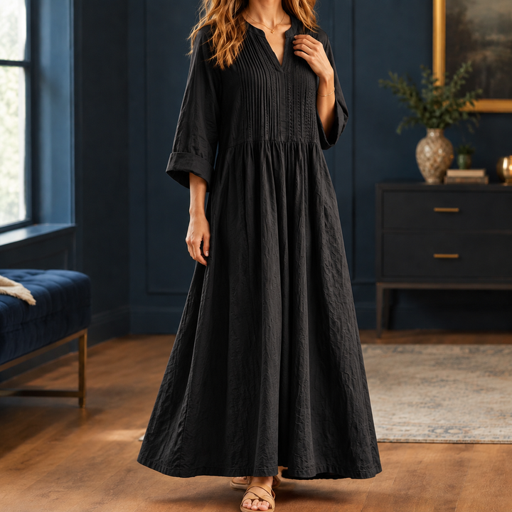 Women's Violetta-Jade Pintuck Maxi Dress product image | Invictora.com