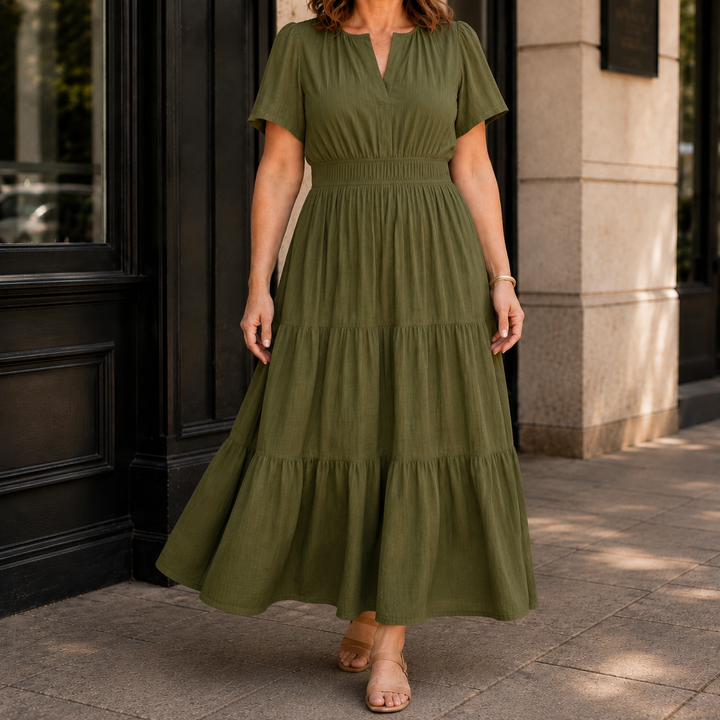 Women's Zinnia Tiered Maxi Dress | Invictora.com