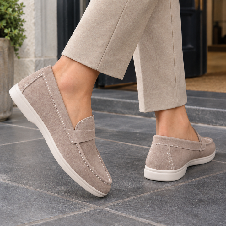 Women's Fornari-Torino Suede Loafers in Black | Invictora.com