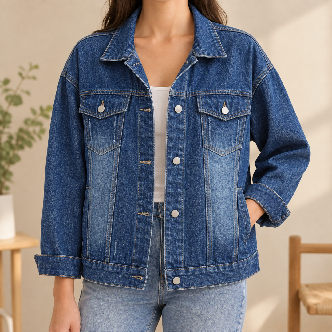 Women's Nicolette Denim Overshirt | Invictora.com