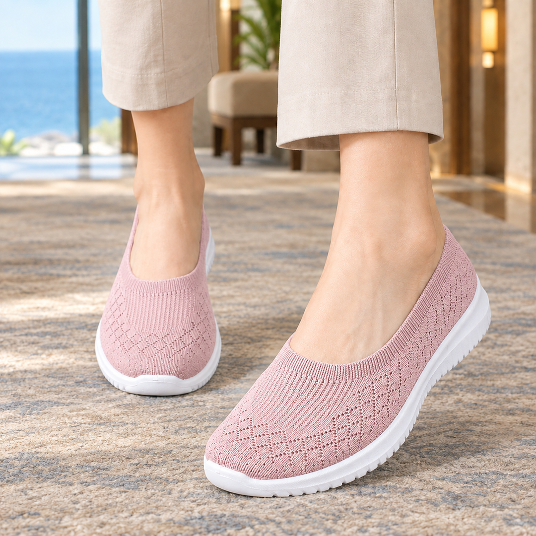 Women's Assisi Slip-On Sneakers in Red | Invictora.com