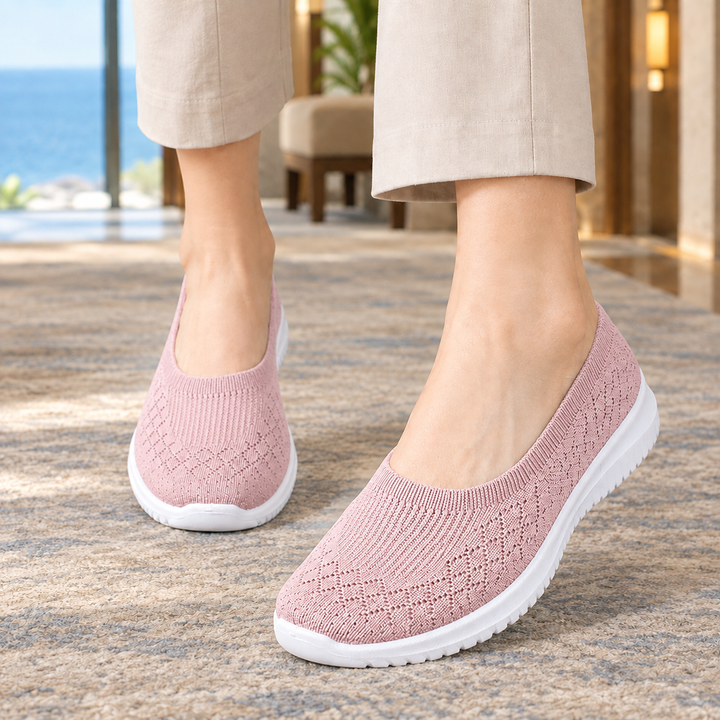 Women's Assisi Slip-On Sneakers in Red | Invictora.com
