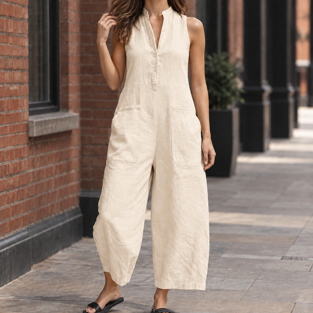 Women's Melisande Barrel Leg Jumpsuit | Invictora.com