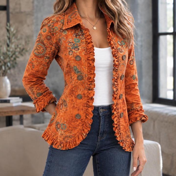 Women's Sharon-Marie Ruffle Overshirt | Invictora.com