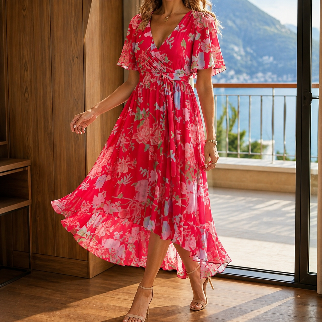Women's Elodie Wrap Midi Dress | Invictora.com