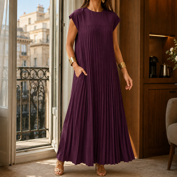 Women's Willa Pleated Maxi Dress | Invictora.com