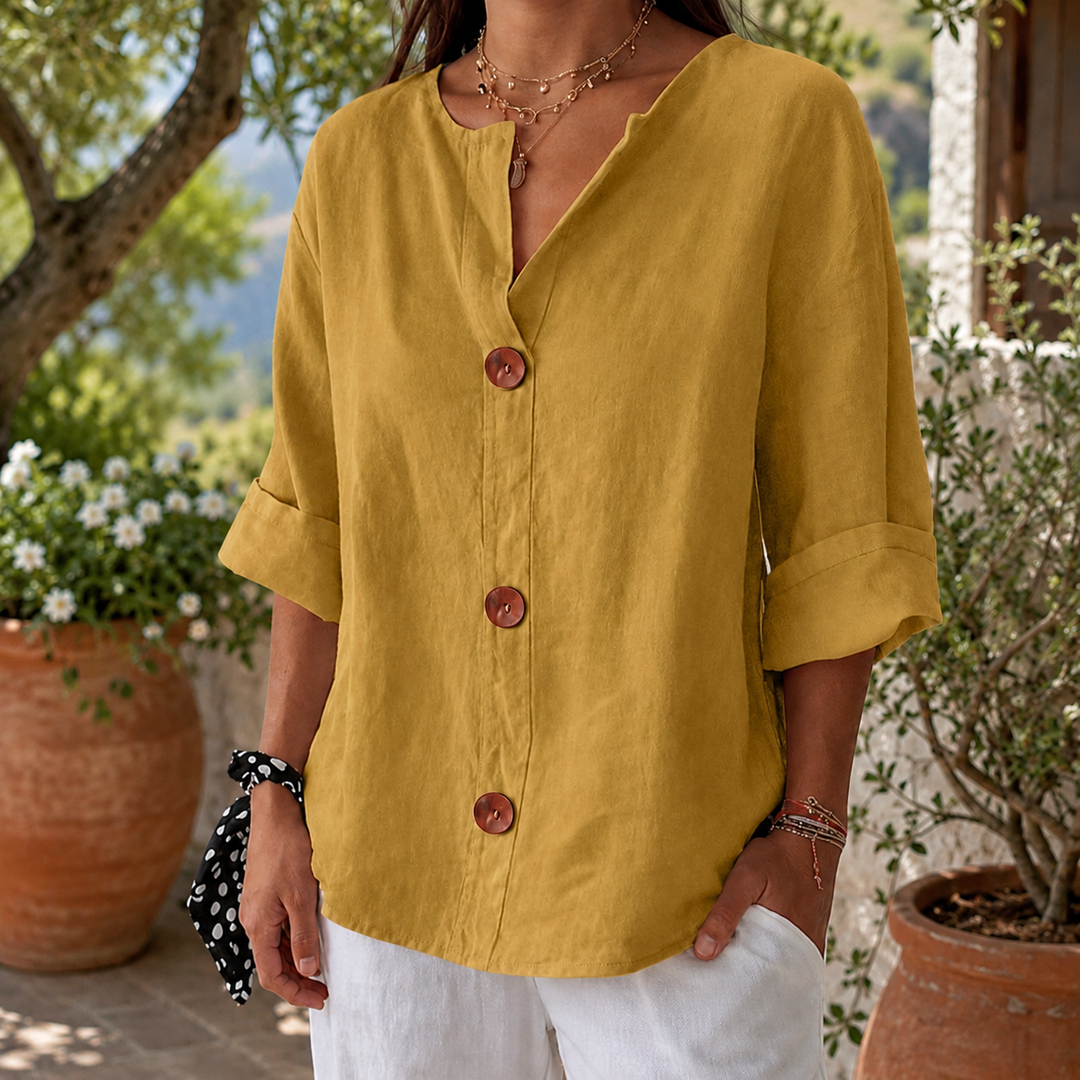 Women's Penelope-Sage Relaxed Blouse | Invictora.com