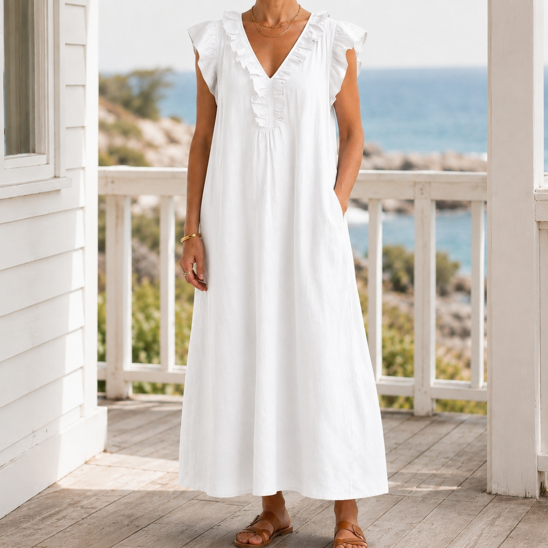 Women's Carmen-Eve Ruffle Maxi Dress product image | Invictora.com