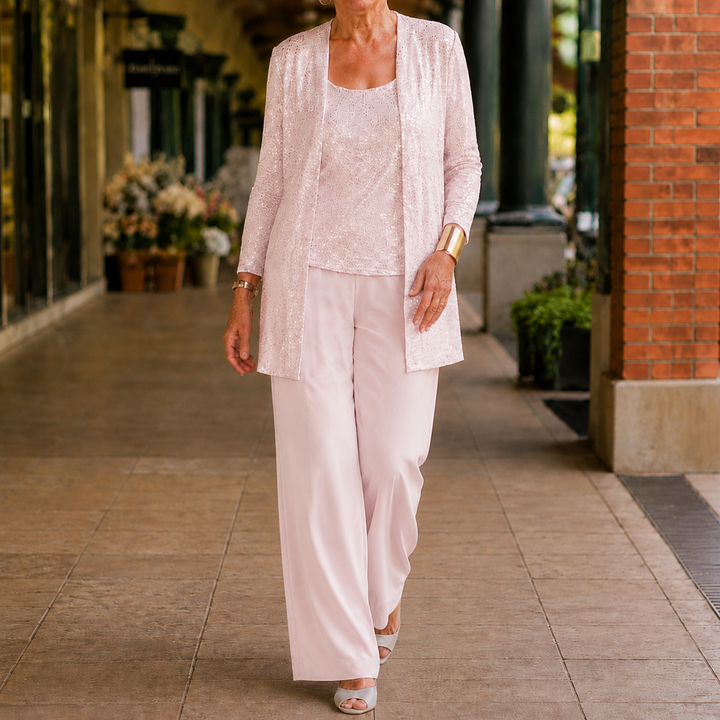 Women's Elowen-Belle Sequined Pant Set | Invictora.com