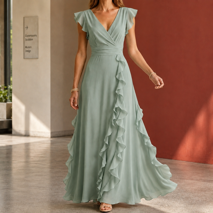 Women's Anais-June Ruffle Maxi Dress product image | Invictora.com