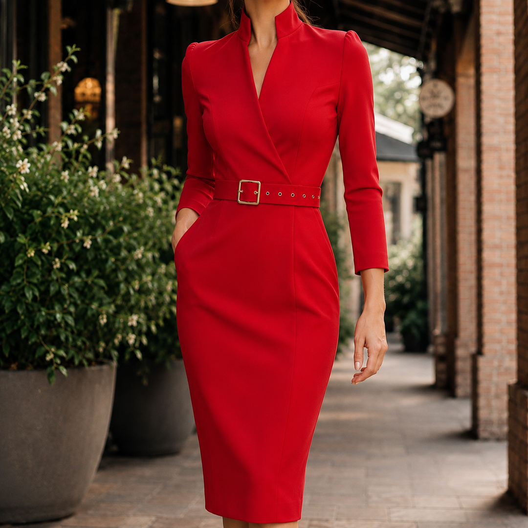Women's Serena-Hope Tailored Midi Dress | Invictora.com