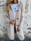 Women's Hooded Longline Knit Cardigan with Pockets