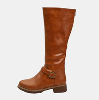 Women's Knee High Riding Boots – Buckle Strap
