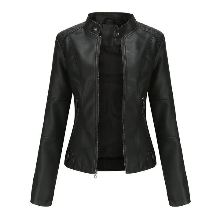 Women's Leather Zip-Up Jacket