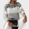 Women's Leopard Print Sweater – Crew Neck