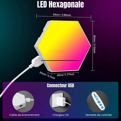 Néons Hexagonales I Multicolore