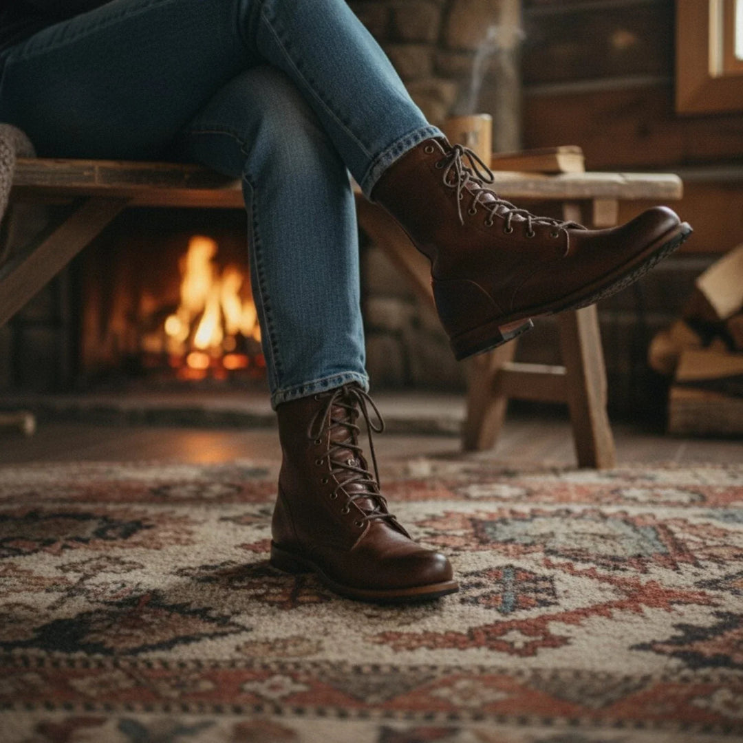 Women's Mid-Calf Boots – Lace-Up