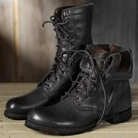 Women's Mid-Calf Boots – Lace-Up
