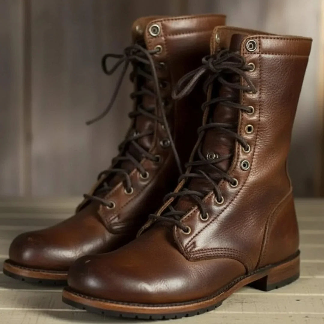 Women's Mid-Calf Boots – Lace-Up