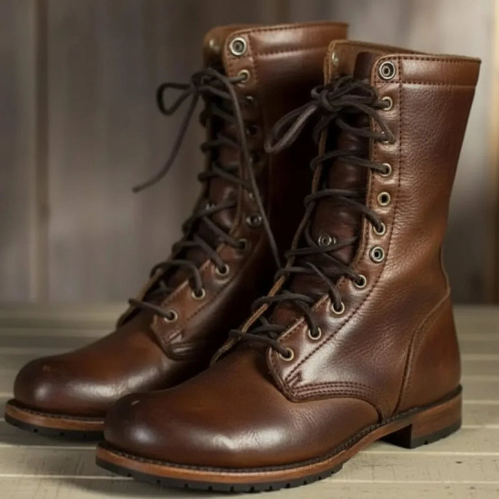 Women's Mid-Calf Boots – Lace-Up