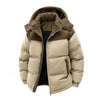 Two-Tone Hooded Puffer Jacket with Secure Pockets