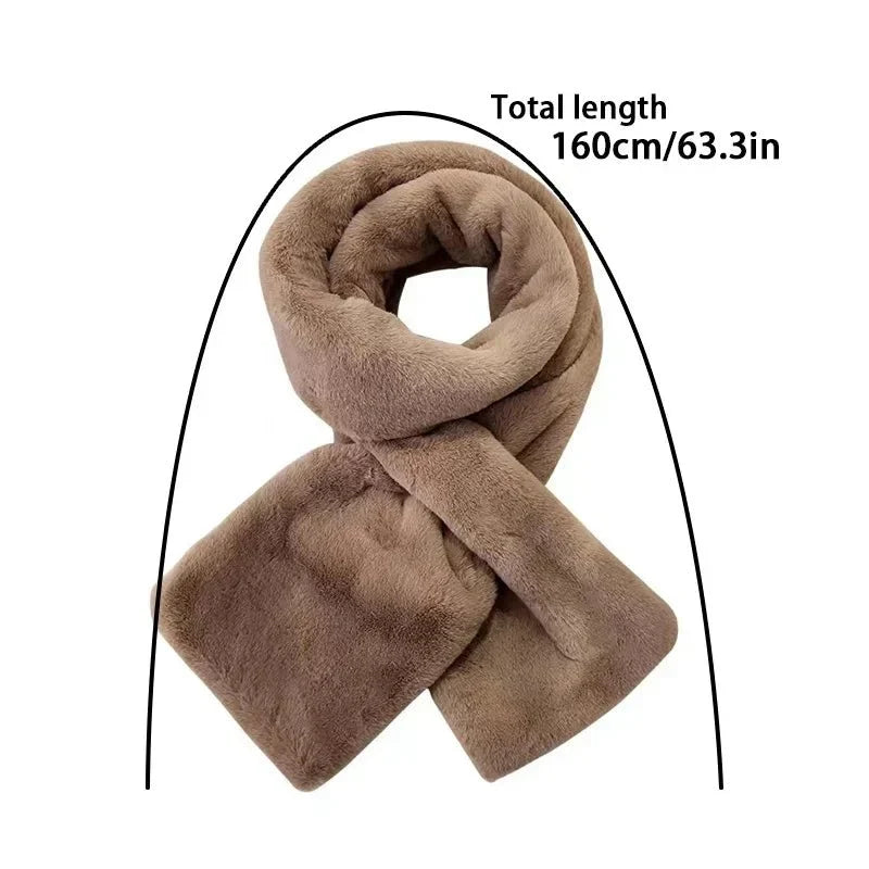 Women's Scarf – Faux Fur Plush Winter