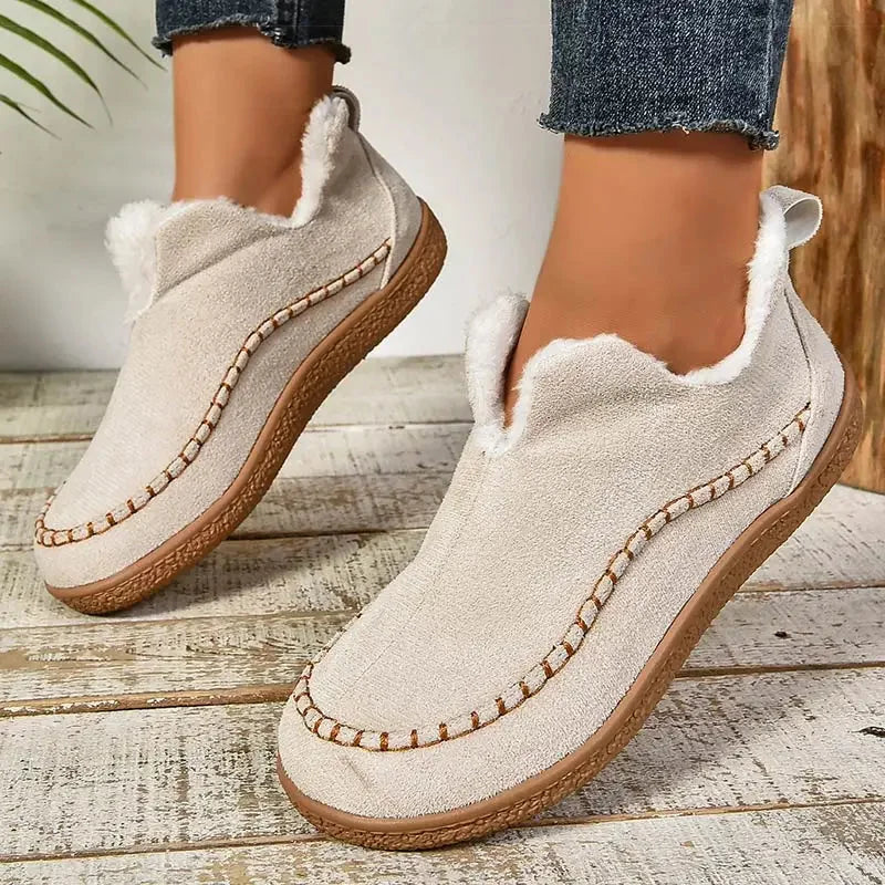 Women's Suede Ankle Boots – Fluffy Lining