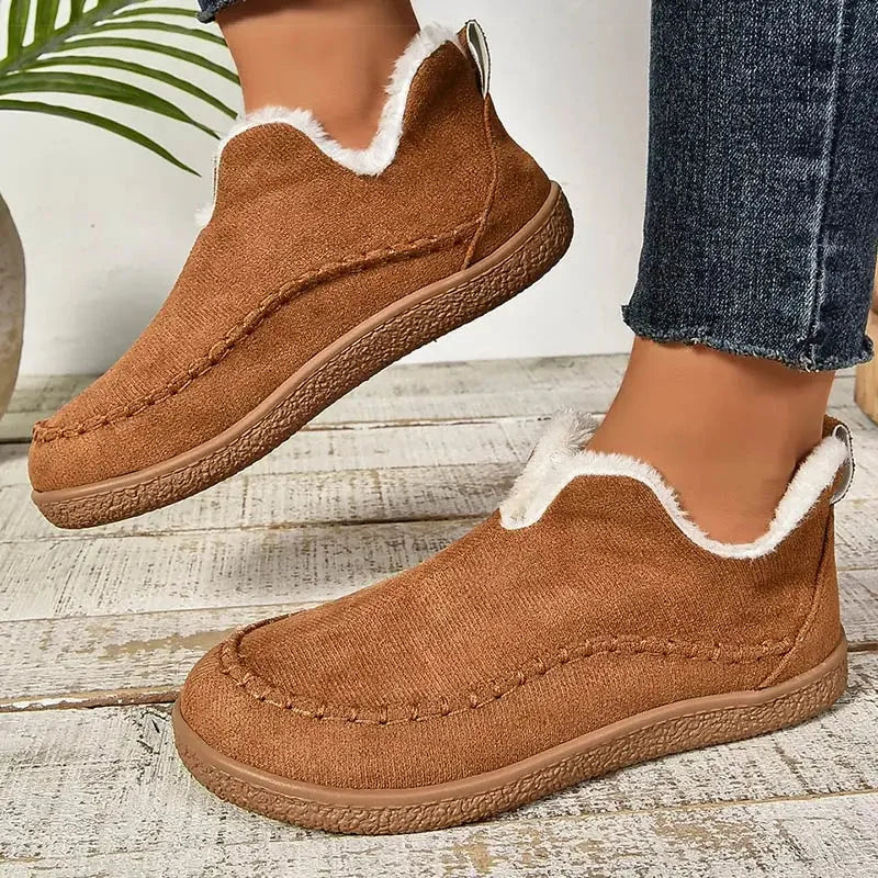 Women's Suede Ankle Boots – Fluffy Lining