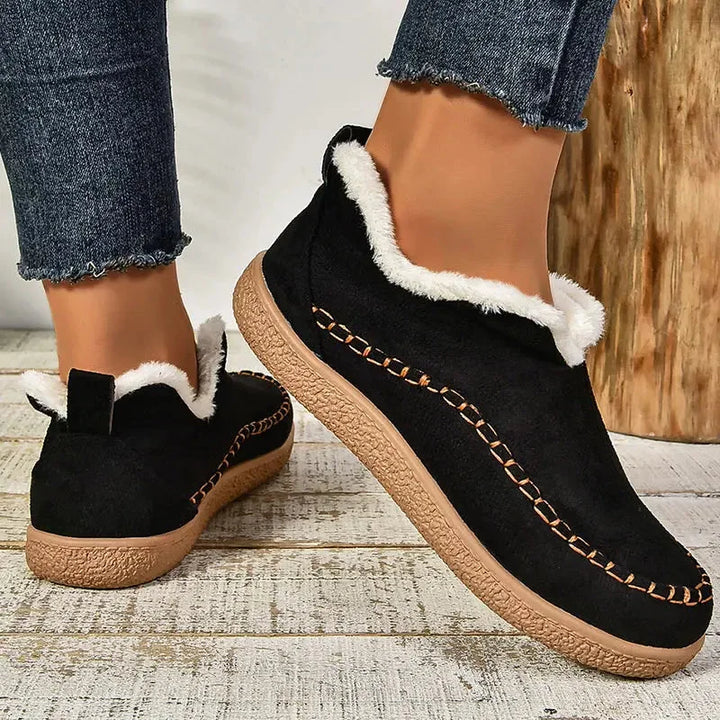 Women's Suede Ankle Boots – Fluffy Lining