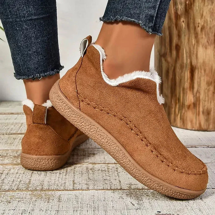 Women's Suede Ankle Boots – Fluffy Lining