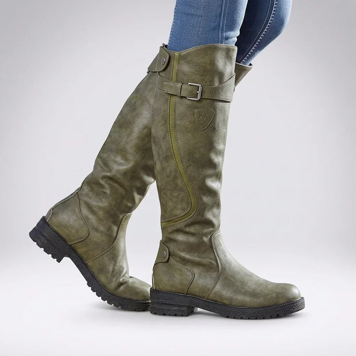 Women's Knee High Boots – Buckle Strap