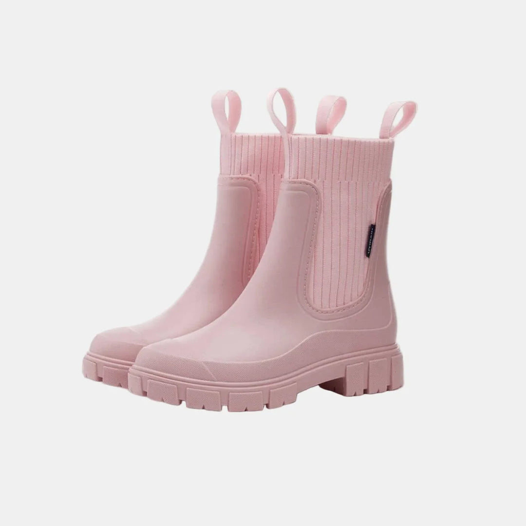 Women's Ankle Boots – Ribbed Knit Cuff