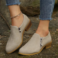 Women's Comfort Zip-Up Ankle Boots