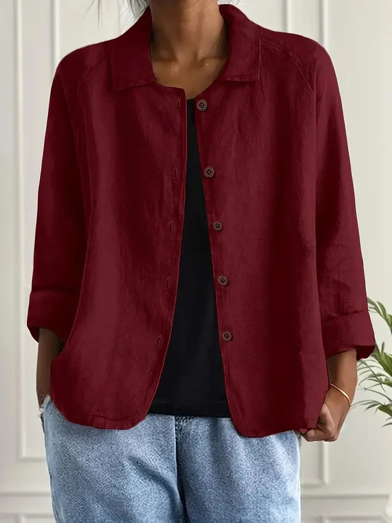 Women's Oversized Blazer – Button Front